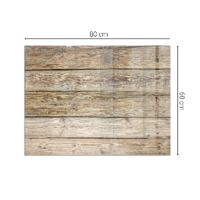Vetro sotto stufa rettangolare Tavola di legno nel layout