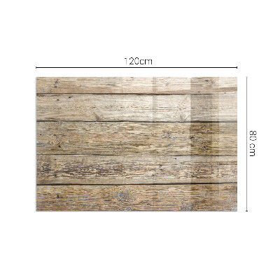 Vetro sotto stufa rettangolare Tavola di legno nel layout