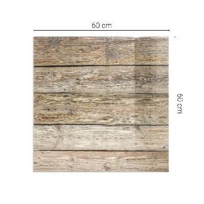 Vetro sotto stufa rettangolare Tavola di legno nel layout