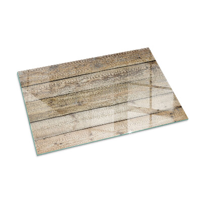 Vetro sotto stufa rettangolare Tavola di legno nel layout