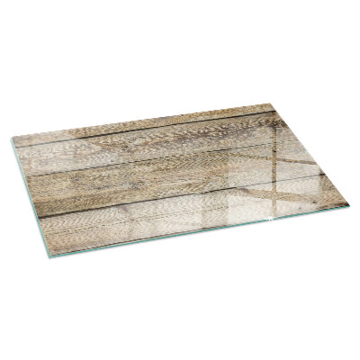 Vetro sotto stufa rettangolare Tavola di legno nel layout