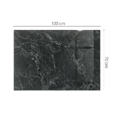 Vetro sotto stufa rettangolare Elegante motivo in marmo
