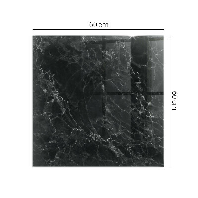 Vetro sotto stufa rettangolare Elegante motivo in marmo