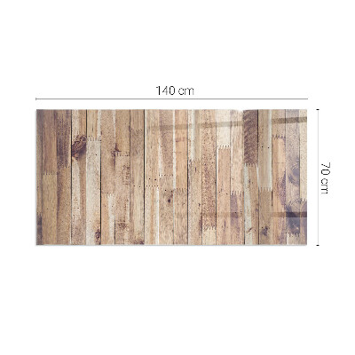 Vetro sotto stufa rettangolare Tavola di legno nel layout