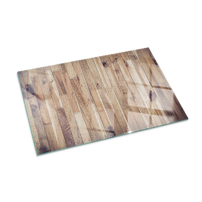 Vetro sotto stufa rettangolare Tavola di legno nel layout
