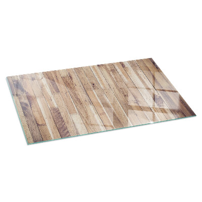 Vetro sotto stufa rettangolare Tavola di legno nel layout