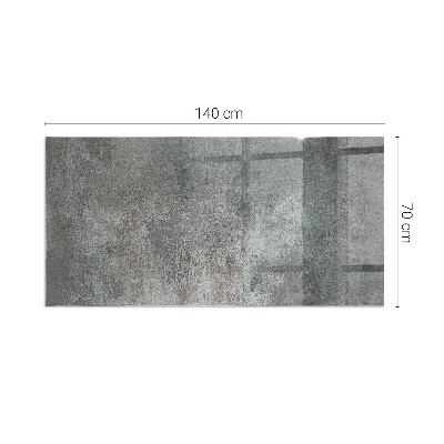 Vetro sotto il camino rettangolare Texture superficiale grezza