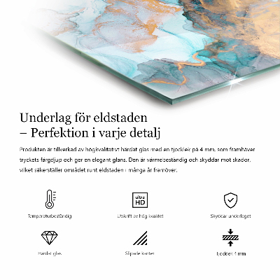 Vetro sotto il camino rettangolare Texture superficiale grezza