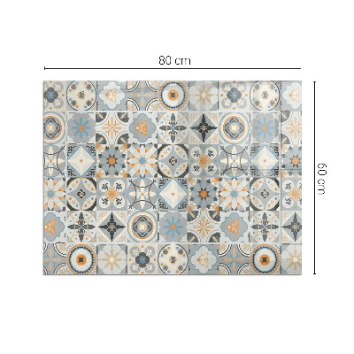 Vetro sotto il camino rettangolare Motivi a mosaico nelle piastrelle