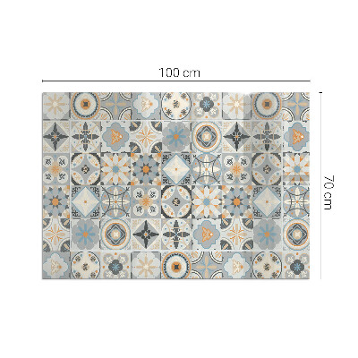 Vetro sotto il camino rettangolare Motivi a mosaico nelle piastrelle