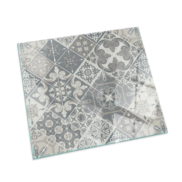 Vetro sotto stufa rettangolare Motivo decorativo a mosaico