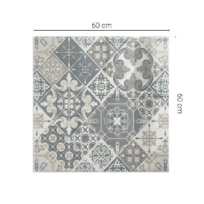 Vetro sotto stufa rettangolare Motivo decorativo a mosaico