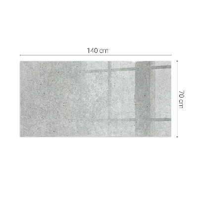 Vetro sotto il camino rettangolare Texture di cemento grezzo