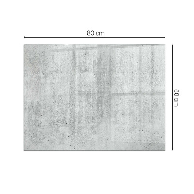 Vetro sotto stufa rettangolare Texture di cemento grezzo