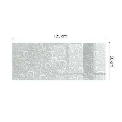 Vetro sotto il camino rettangolare Elegante motivo vegetale