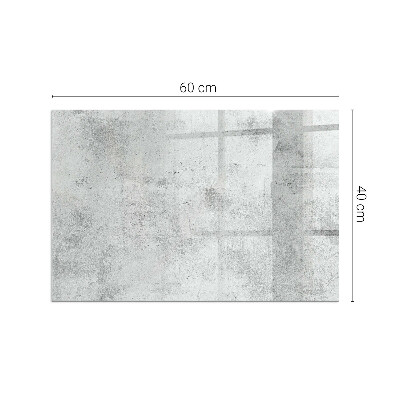 Vetro sotto il camino rettangolare Texture di cemento grezzo
