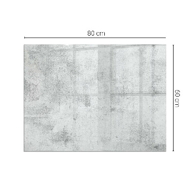 Vetro sotto il camino rettangolare Texture di cemento grezzo