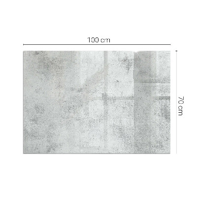 Vetro sotto il camino rettangolare Texture di cemento grezzo