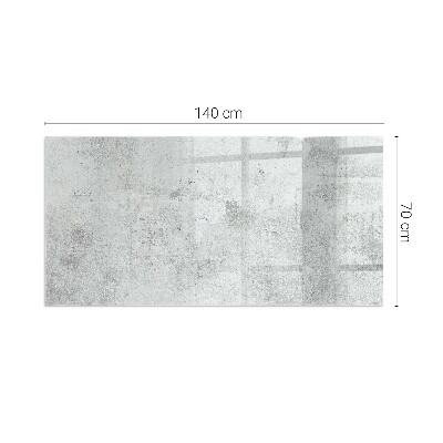 Vetro sotto il camino rettangolare Texture di cemento grezzo