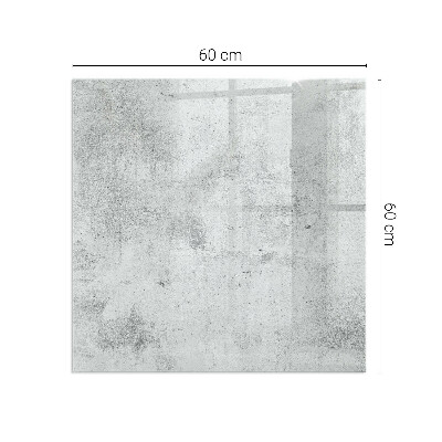 Vetro sotto il camino rettangolare Texture di cemento grezzo