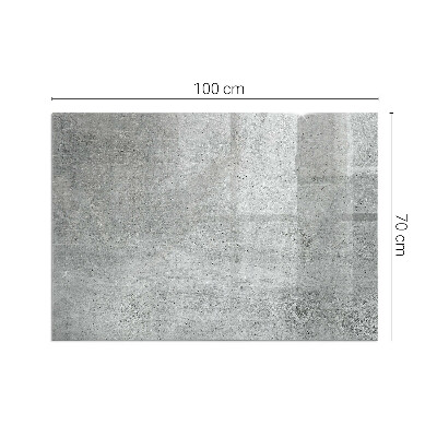 Vetro sotto stufa rettangolare Texture di cemento grezzo