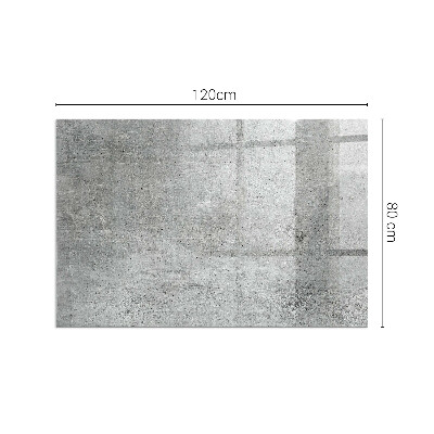 Vetro sotto stufa rettangolare Texture di cemento grezzo