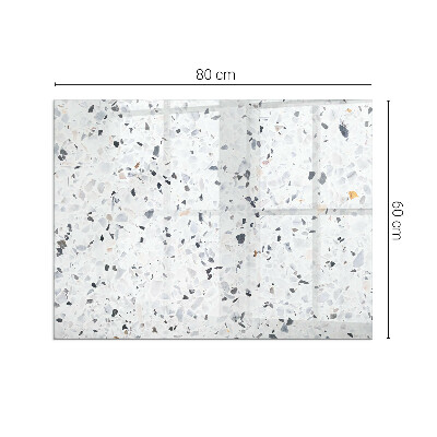 Vetro sotto stufa rettangolare Modello in pietra con particelle