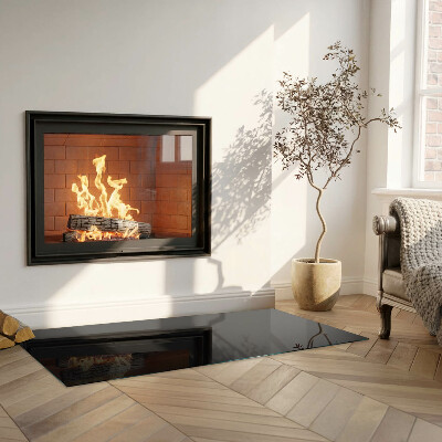 Vetro sotto il camino rettangolare Colore Grafite scuro