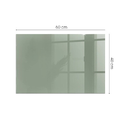 Vetro sotto il camino rettangolare Colore grigio-verde