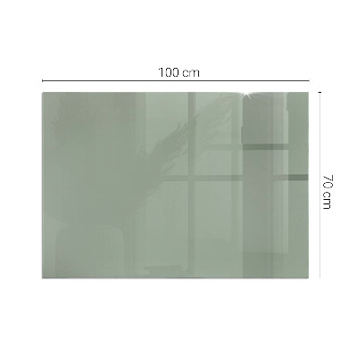 Vetro sotto il camino rettangolare Colore grigio-verde