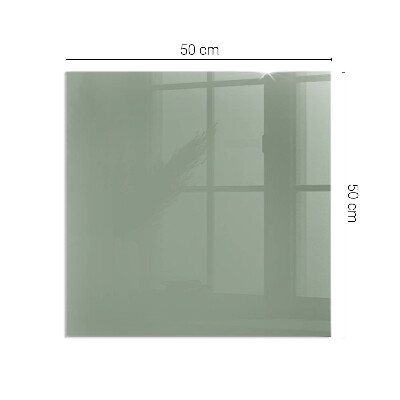 Vetro sotto il camino rettangolare Colore grigio-verde