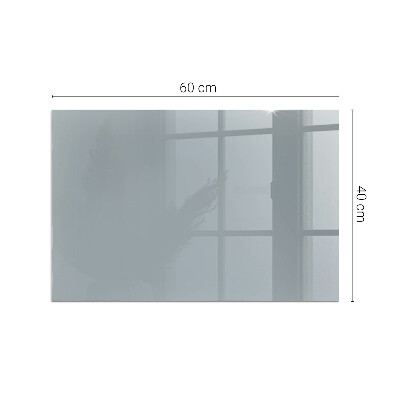 Vetro sotto il camino rettangolare Colore grigio