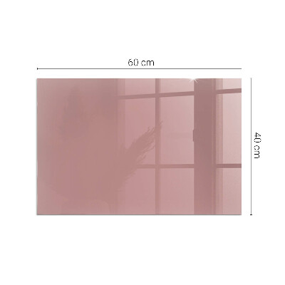 Vetro sotto il camino rettangolare Colore rosa