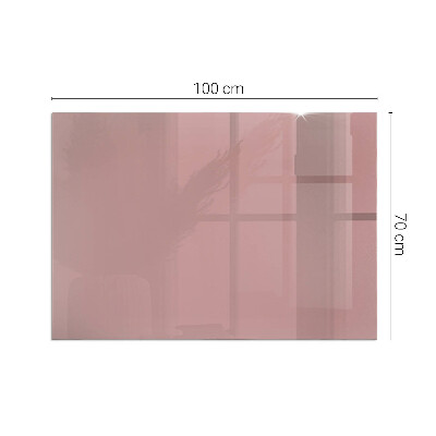 Vetro sotto il camino rettangolare Colore rosa