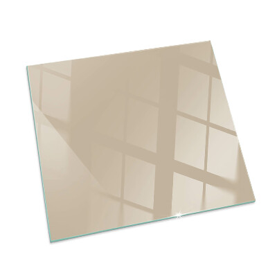 Vetro sotto il camino rettangolare Colore Beige