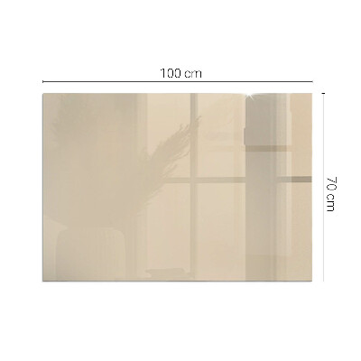 Vetro sotto il camino rettangolare Colore Beige