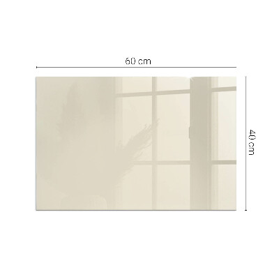 Vetro sotto il camino rettangolare Colore Beige