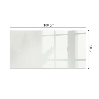 Vetro sotto il camino rettangolare Colore avorio