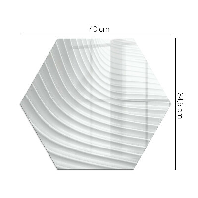 Vetro sotto il camino esagonale Onde di forme sottili