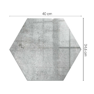 Vetro sotto il camino esagonale Modello in calcestruzzo grezzo