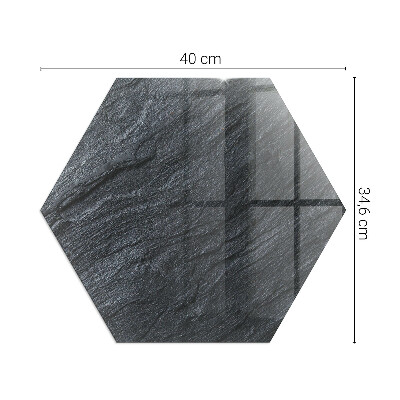 Vetro sotto stufa esagonale Modello di struttura rocciosa