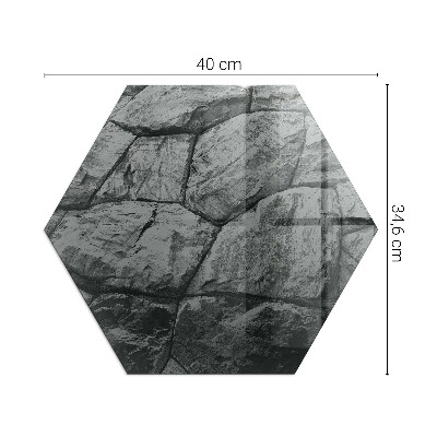 Lastra in vetro per caminetto esagonale Stile pietra in versione naturale