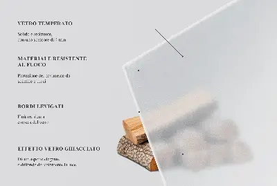 Vetro sotto stufa esagonale semitrasparente