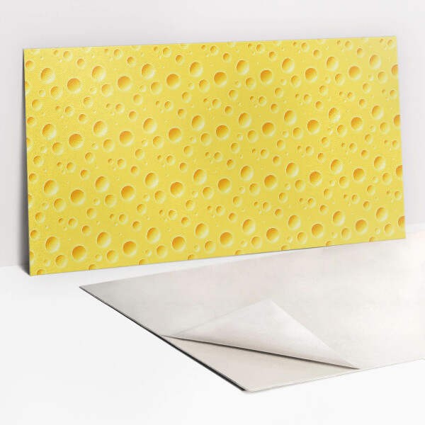 Pannello decorativo in pvc Formaggio giallo con buchi