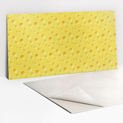 Pannello decorativo in pvc Formaggio giallo con buchi