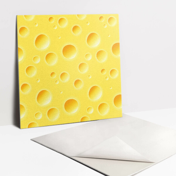 Piastrelle in pvc adesive Formaggio giallo con buchi