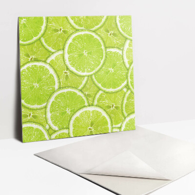 Piastrelle pvc adesive Fette di lime verde