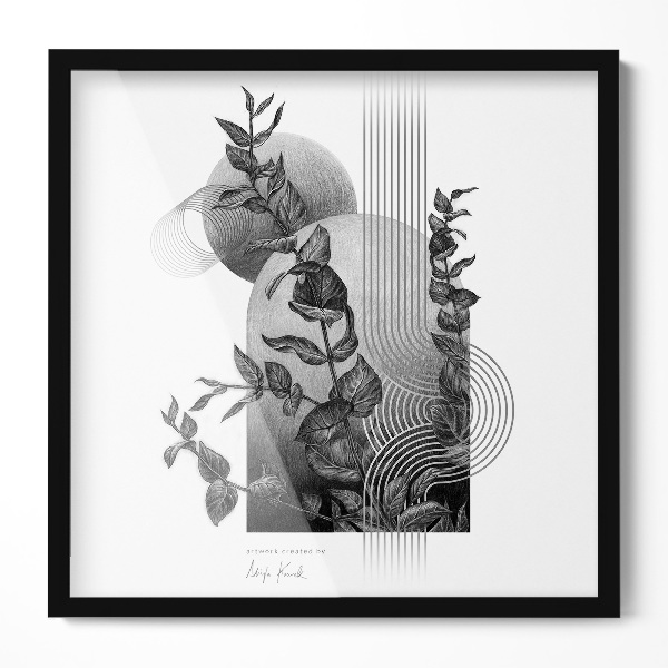 Nera Cornice Per Foto 50x50 cm