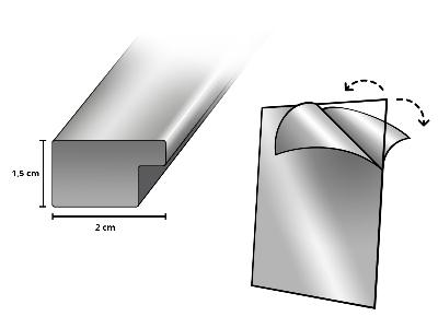 Nera Cornice Semplice 50x70 cm