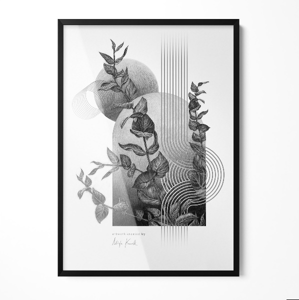 Nera Cornice Di Design 70x100 cm